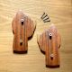 Handcrafted Acacia Wood Pink Unicorn Handle Pair